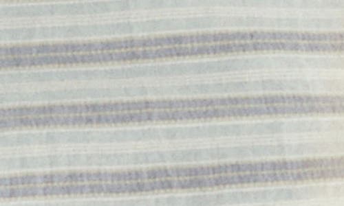Mango Stripe Balloon Sleeve Button-up Shirt In Natural White