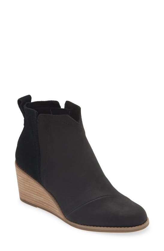 Toms Clare Wedge Bootie In Black