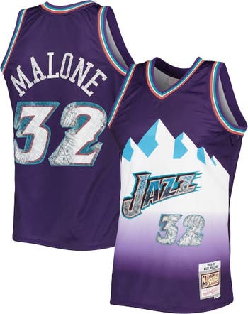Men's Mitchell & Ness Karl Malone Purple Utah Jazz 1996-97