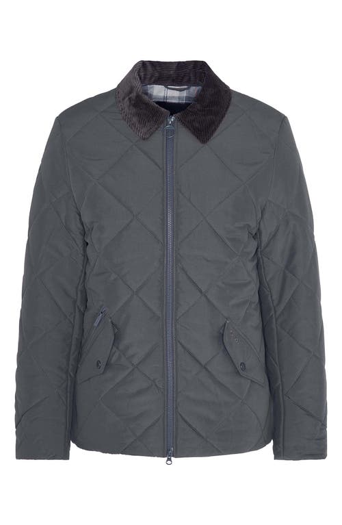 Shop Barbour City Chelsea Quilted Jacket In Charcoal