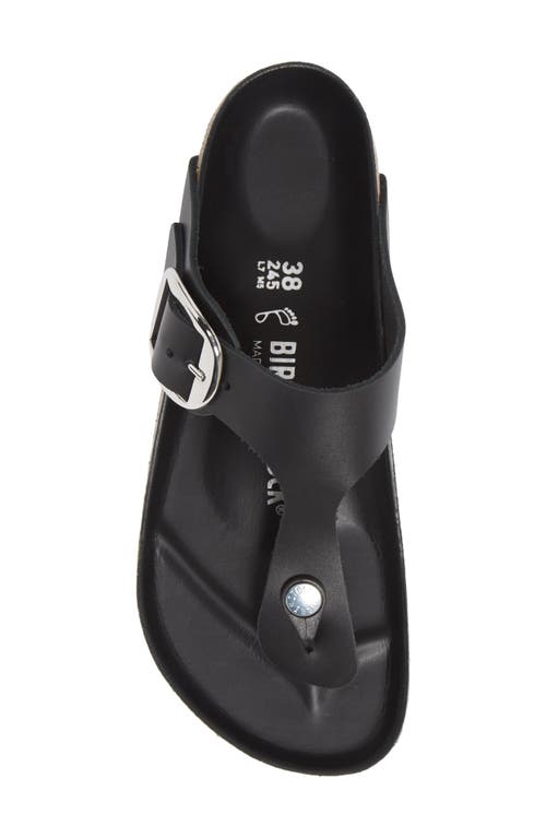 Birkenstock Gizeh Big Buckle High Shine Sandals In High Shine Black