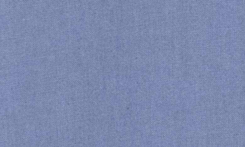 Shop Ellen Tracy Linen Blend Button-up Shirt In Dusk Blue