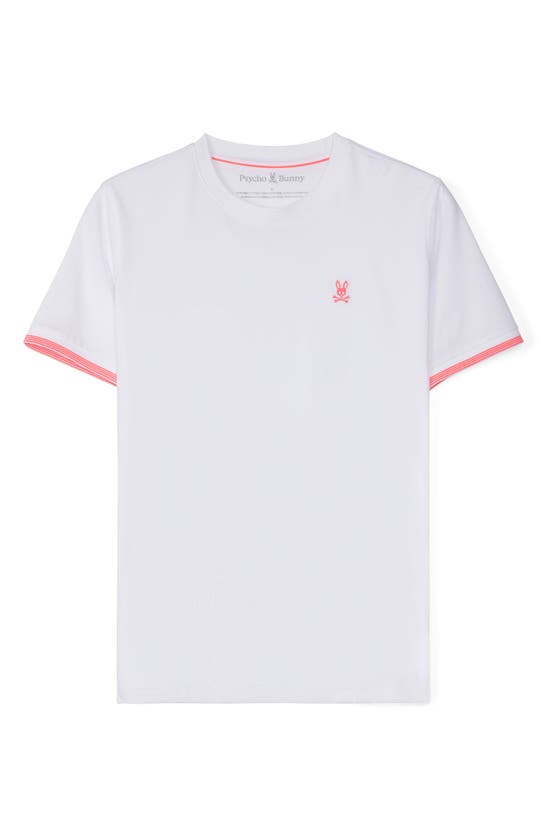 Shop Psycho Bunny Queensbury Tipped T-shirt In White