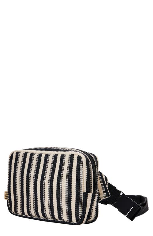 The Striped Belt Bag in Black