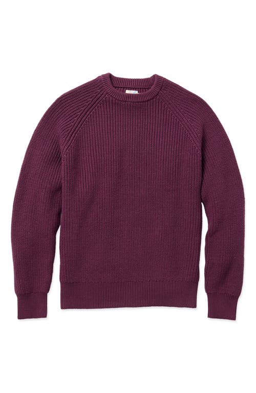 Shop Fair Harbor Neptune Organic Cotton Blend Sweater In Wine