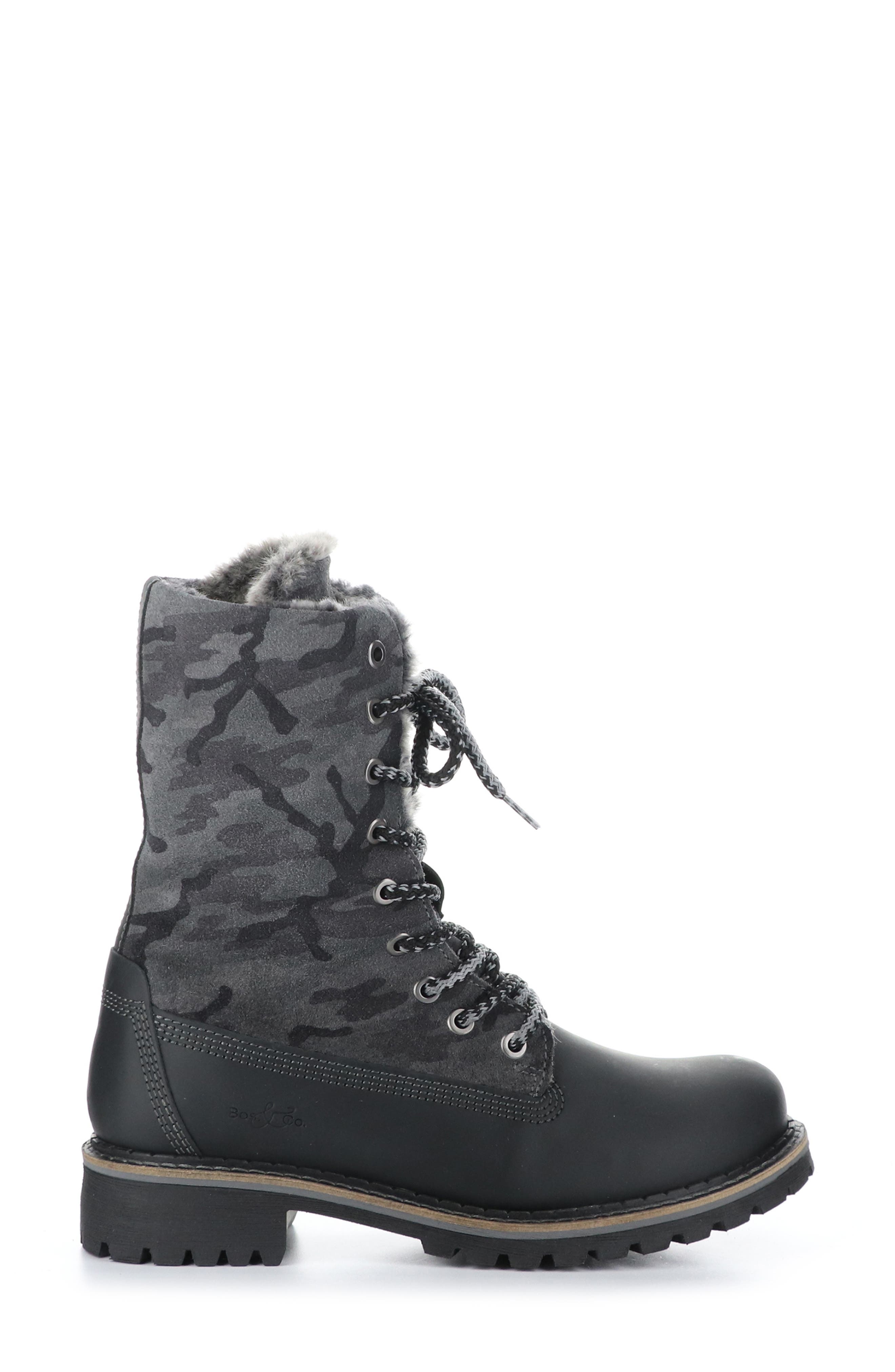 wool lined combat boots