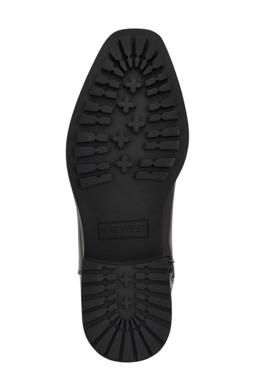 Nine West Womens Barile Tall Block Heel Boots Regular Wide Calf In Black 001