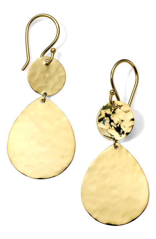 Ippolita Crinkle Hammered Teardrop Earrings in 18K Yellow Gold at Nordstrom