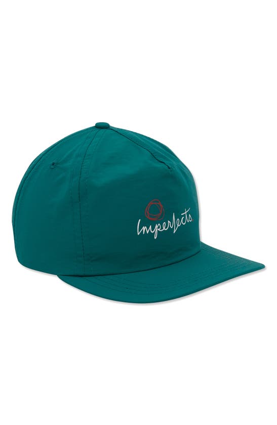 Shop Imperfects Logo Surf Cap In Teal