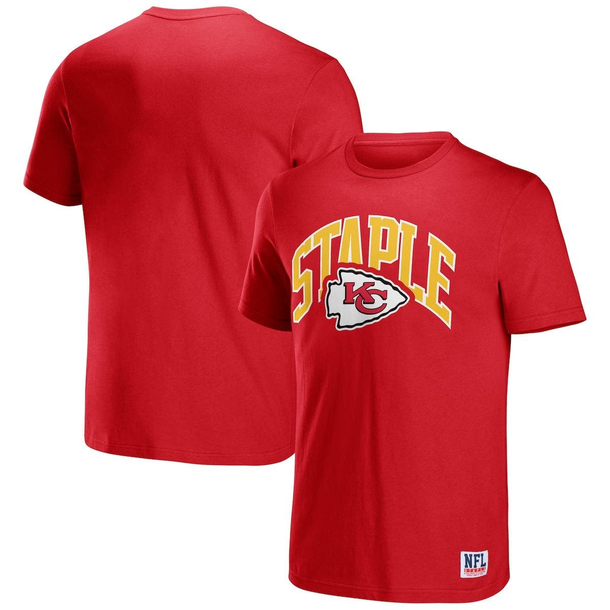 STAPLE Men's NFL x Staple Red Kansas City Chiefs Logo Lockup TShirt
