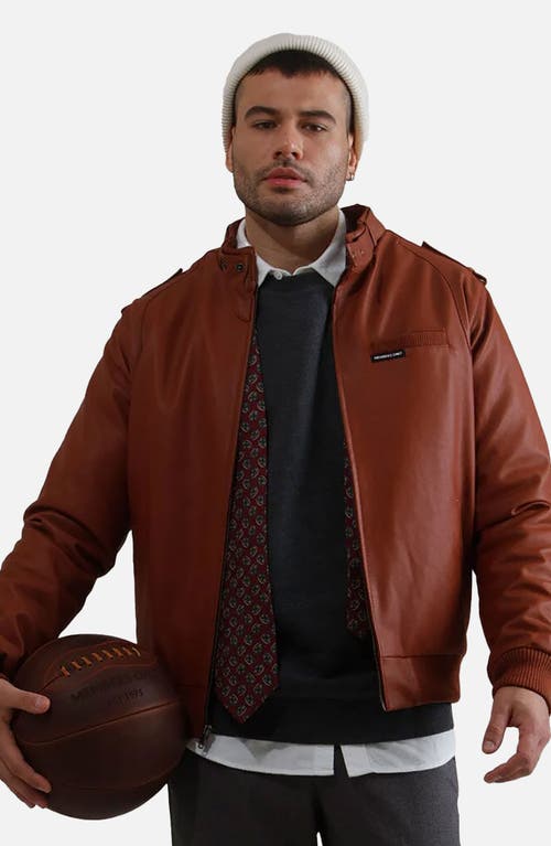 MEMBERS ONLY FAUX LEATHER ICONIC RACER JACKET 