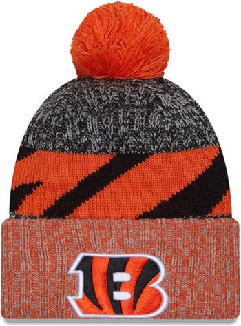 New Era Men's New Era Black/Orange Cincinnati Bengals 2023 Sideline Sport  Cuffed Pom Knit Hat