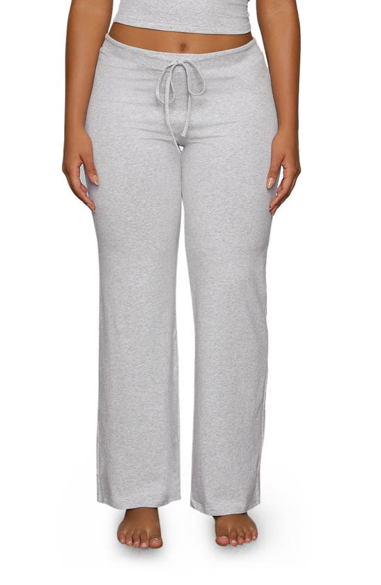 Skims Cotton Blend Jersey Pajama Pants In Light Heather Grey