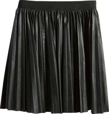 Truly Me Kids Pleated Faux Leather Skirt Nordstromrack