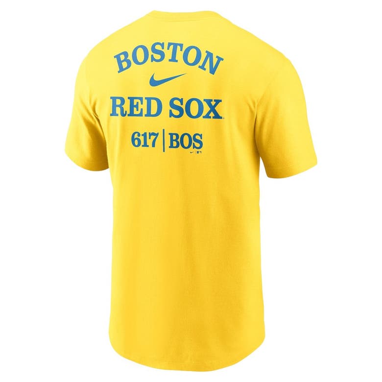 Men's Nike Gold Boston Red Sox City Connect 2-Hit T-Shirt