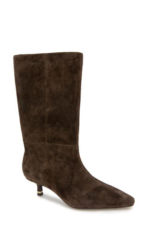 Shop Kenneth Cole Meryl Pointed Toe Boot In Chocolate Suede