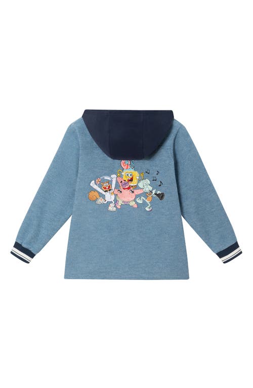 Shop Andy & Evan Kids' Embroidered Hooded Shacket In Navy