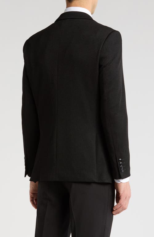 Tahari Slim Fit Knit Blazer In Black