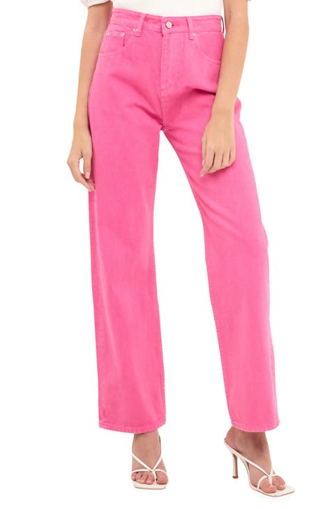 Pink Wide Leg Jeans | Nordstrom