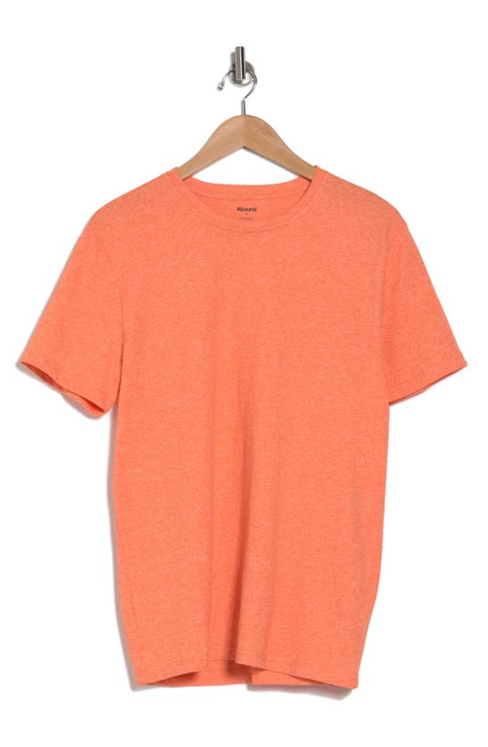Abound Heather Crew T-shirt In Orange Ray Jaspe