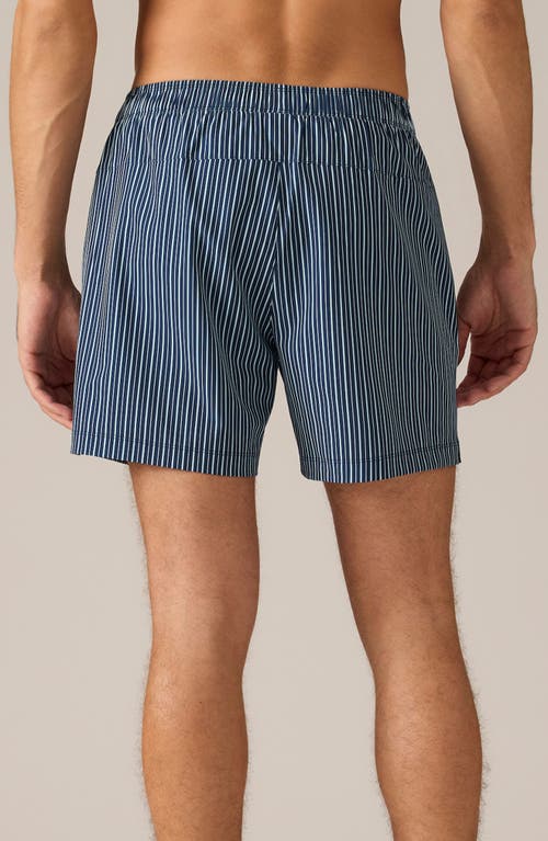 Shop Rhone Rr Swim Trunks In Navy/white/blue Glass Stripe