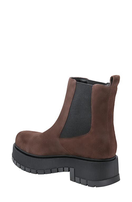 Shop Marc Fisher Ltd Bermuda Lug Sole Chelsea Boot In Dark Brown