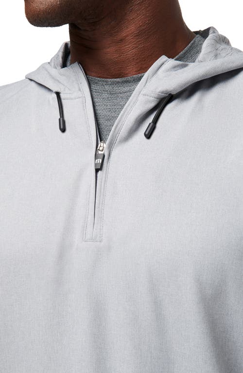 Shop Travismathew Hooded Quarter Zip Pullover In Heather Sleet Floral