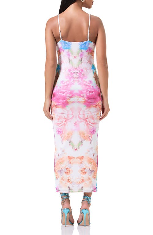 Shop Afrm Amina Print Slipdress In Falling Petal