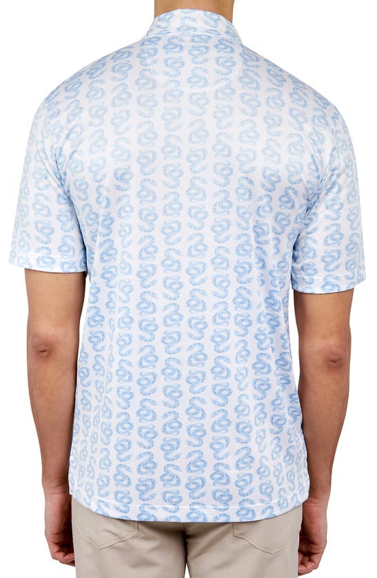 Construct Snake Golf Polo Shirt In Blue