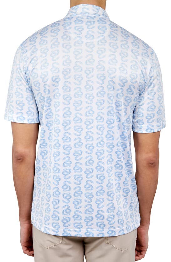 Shop Construct Snake Golf Polo Shirt In Blue