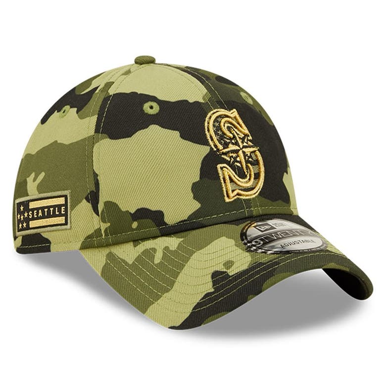 New Era Camo Seattle Mariners 2022 Armed Forces Day 9twenty Adjustable