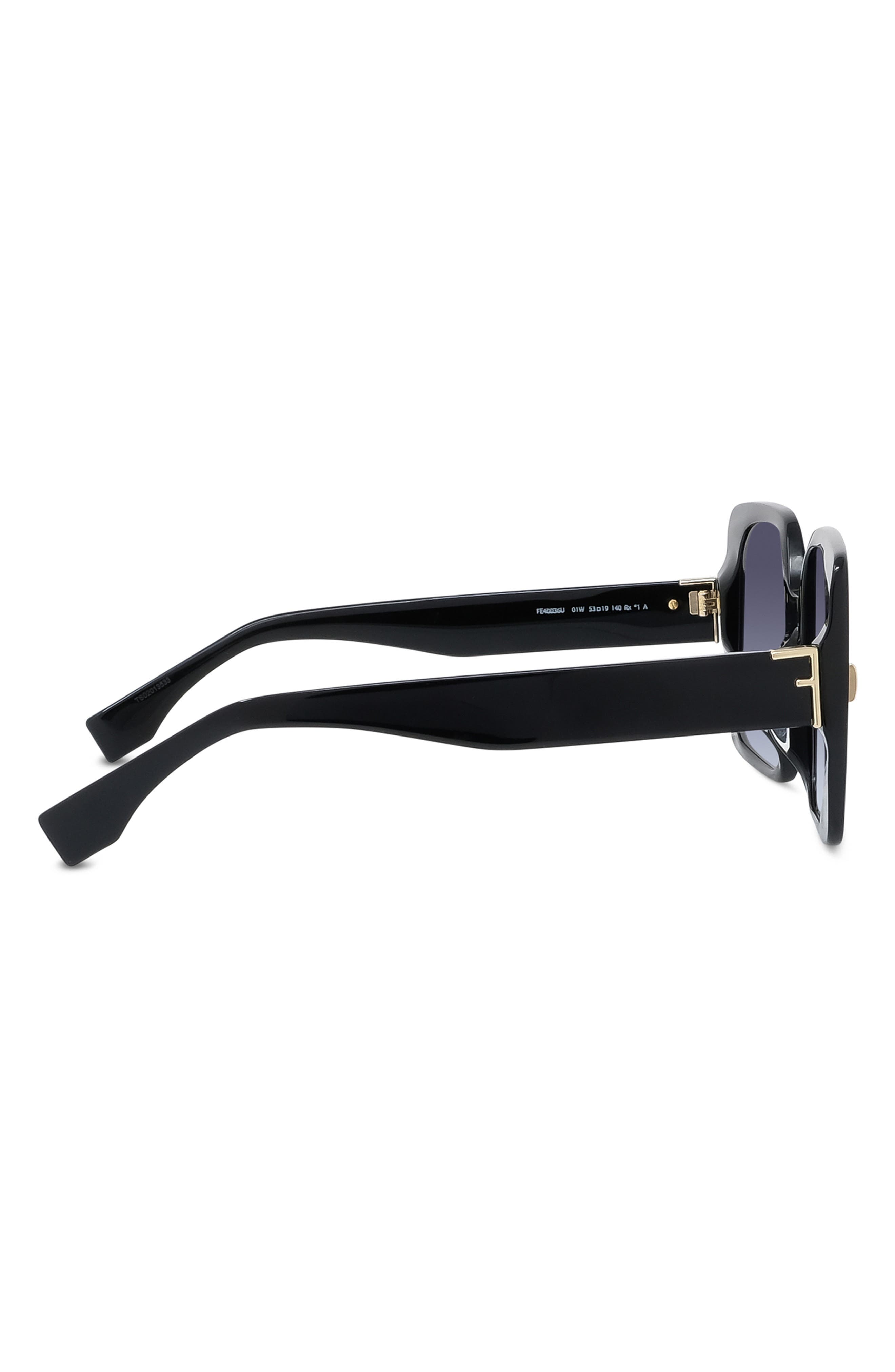 fendi 53mm square logo sunglasses