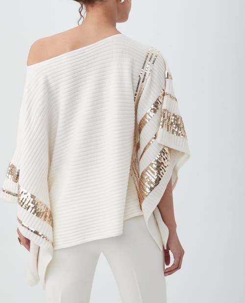 Shop Trina Turk Adela Wrap In Winter White/gold