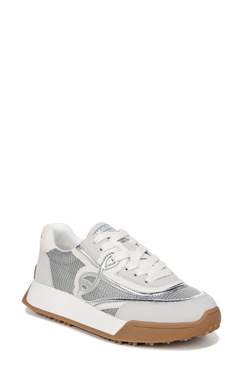 Sam Edelman Luna Trainer In Silver/off White