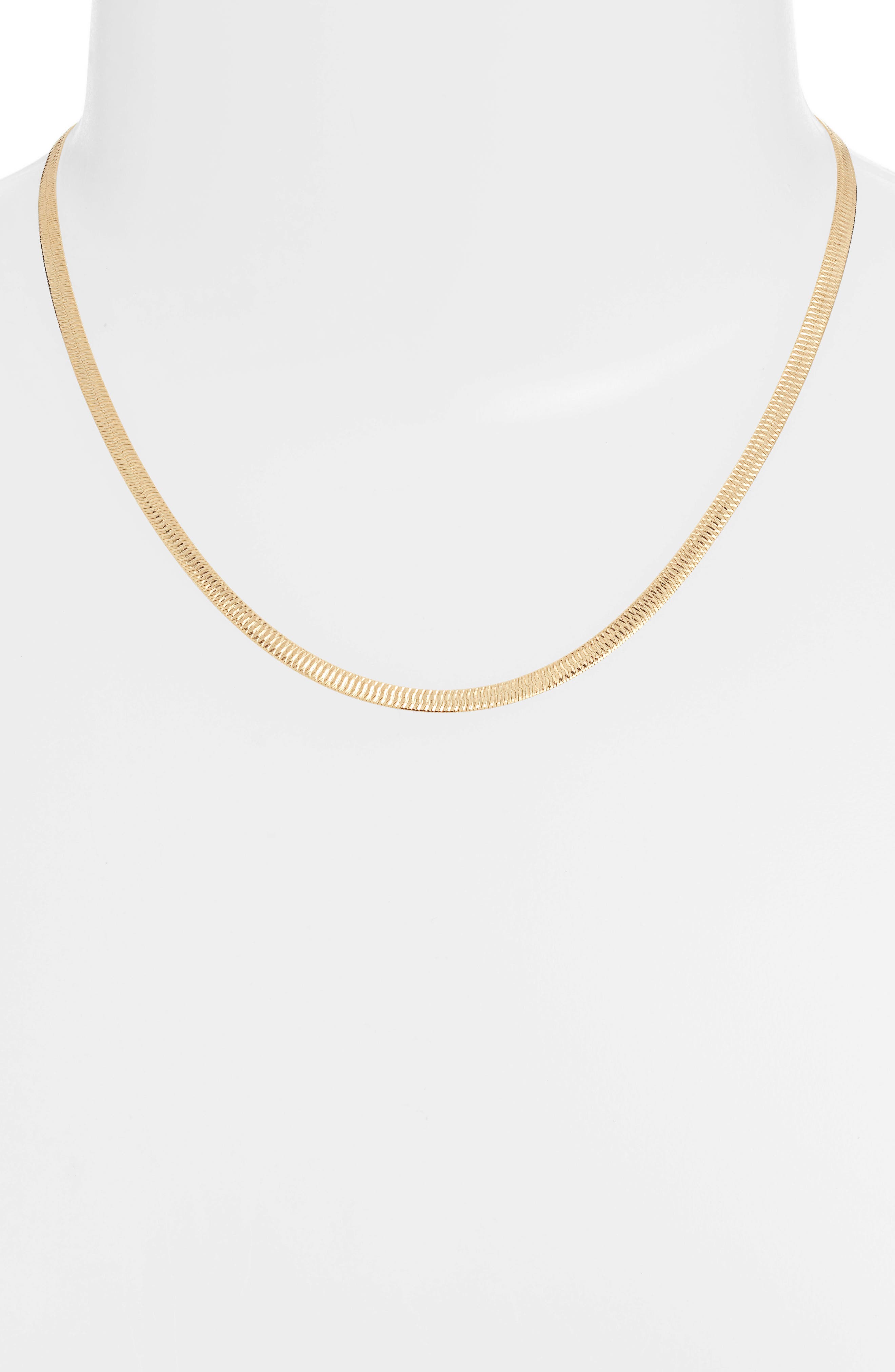 argento vivo herringbone chain necklace