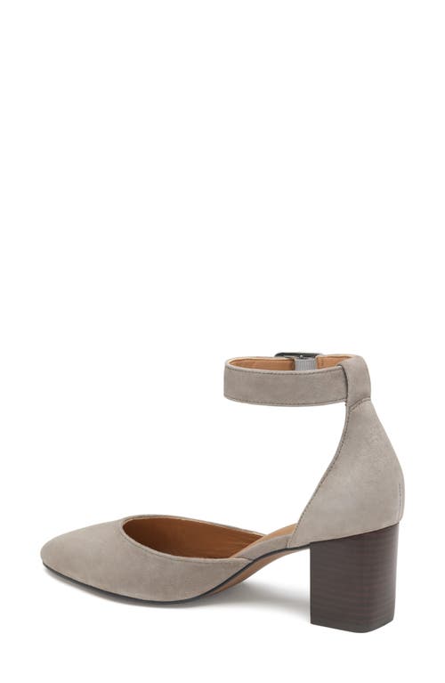 Shop Johnston & Murphy Vicki Ankle Strap Pump In Taupe Suede