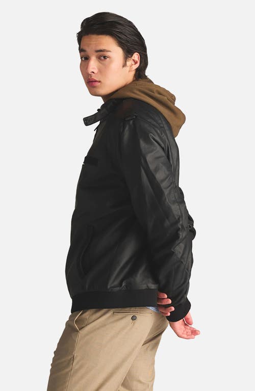 Shop Members Only Faux Leather Iconic Racer Jacket In Black