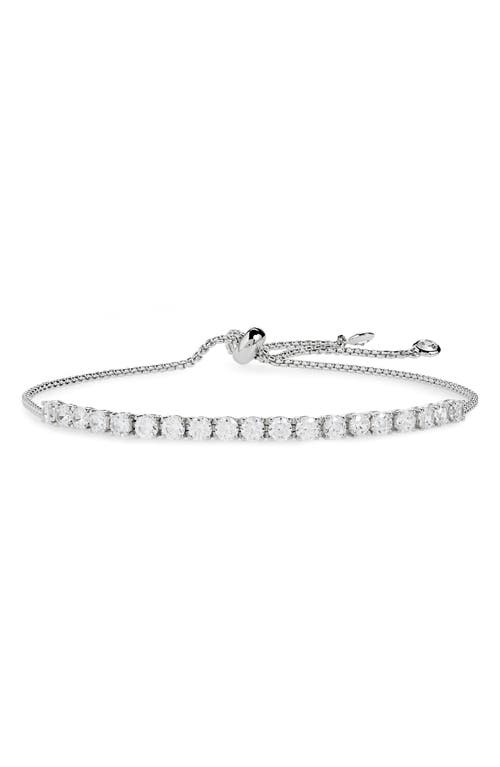 Shop Nordstrom Cubic Zirconia Tennis Slider Bracelet In Clear/silver