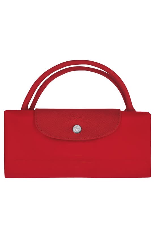 Shop Longchamp Large Le Pliage Recycled Travel Bag In Tomato