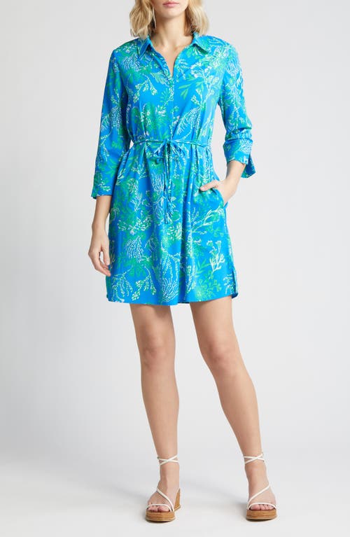 Lilly Pulitzer Pilar UPF 50+ Tunic Dress in Briny Blue A Bit Salty