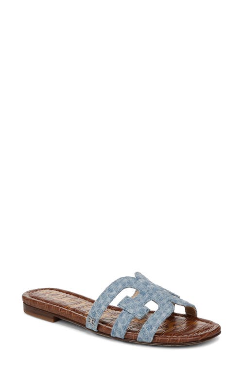 Sam Edelman Bay Cutout Slide Sandal - Wide Width Available Montrose Blue at Nordstrom,