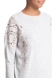 Ted Baker London Lace Shoulder Crewneck Sweater | Nordstrom