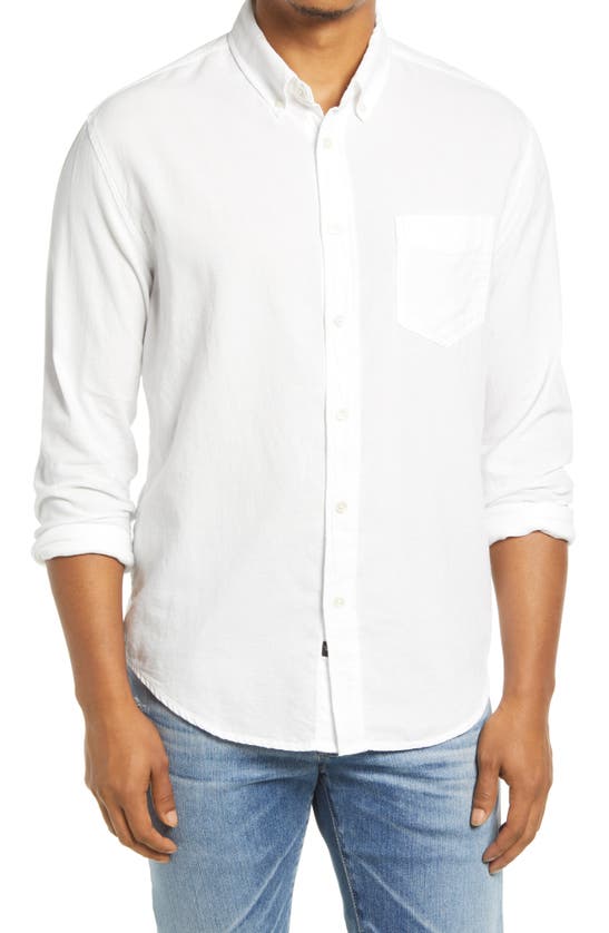 RAILS REID RELAXED FIT SOLID WHITE BUTTON-UP SHIRT