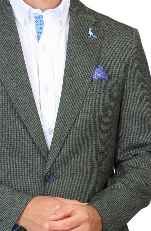 Tailorbyrd Micro Heathered Check Sport Coat In Olive