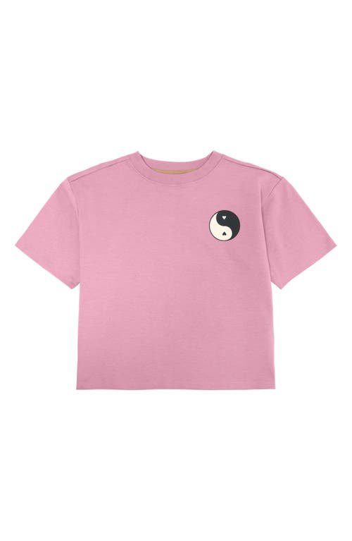 THE NEW Kids' Lina Yin & Yang Organic Cotton Graphic T-Shirt in Orchid Haze 