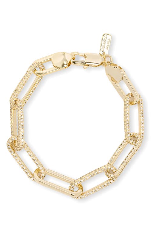 Carrie Pavé Chain Link Bracelet in Gold