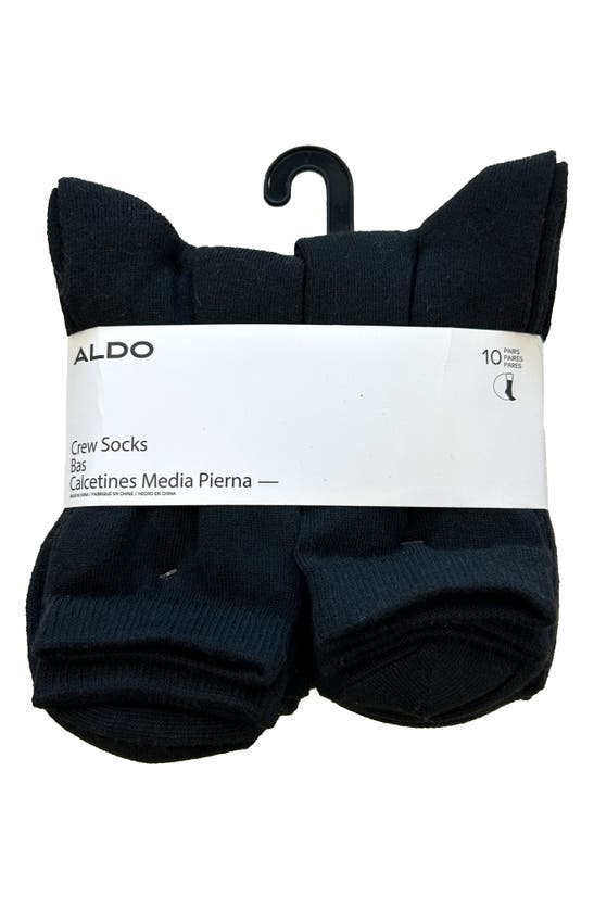 Shop Aldo Core 10-pack Crew Socks In White/ Grey/ Black