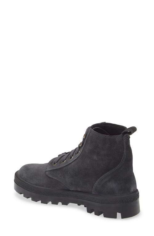 Naot Canoe Lug Boot In Charcoal Suede