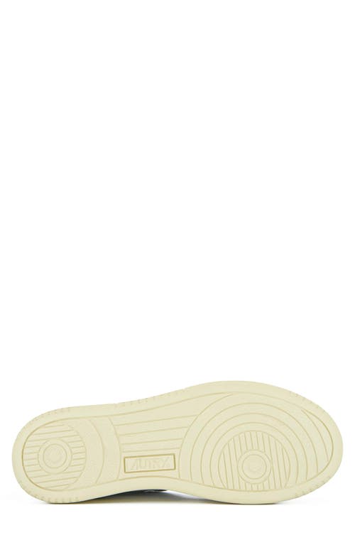 Autry Medalist Low White Leather And Suede Bottle Sneakers In Mil/black
