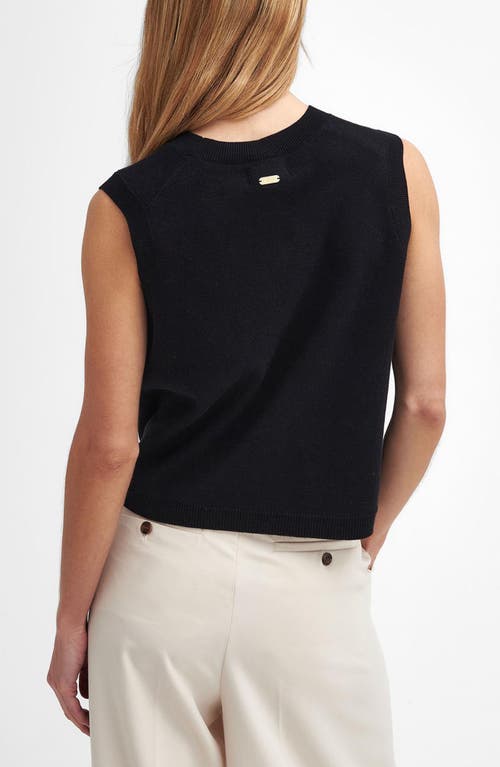 Shop Barbour Kathryn Boxy Sleeveless Sweater In Black